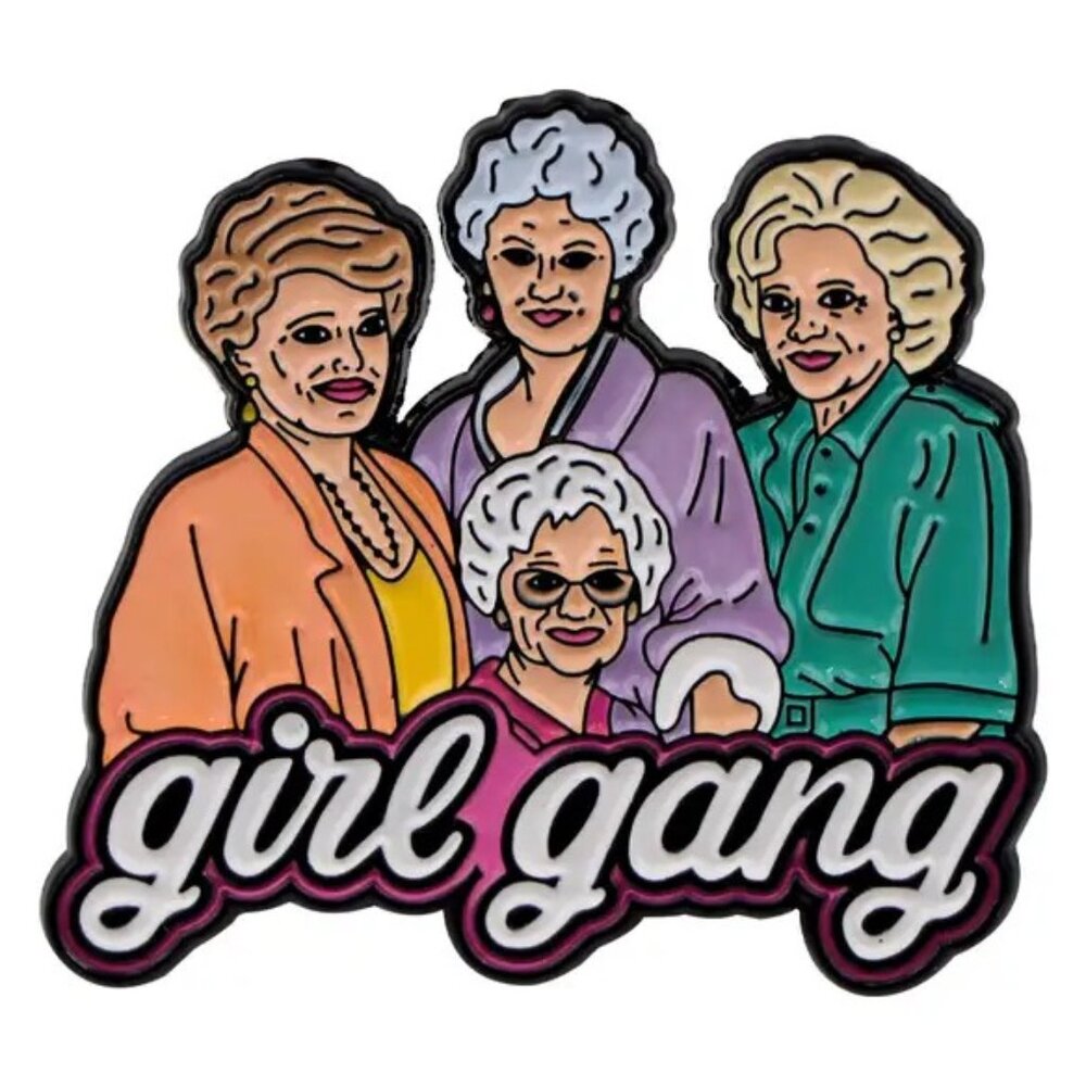 Golden Girls inspired Girl Gang Enamel Pin Brooch Retro Fun Friend NEW
